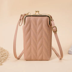 Small Shoulder Phone Bag Women Diamond Lattice Crossbody Messenger Mini Handbag
