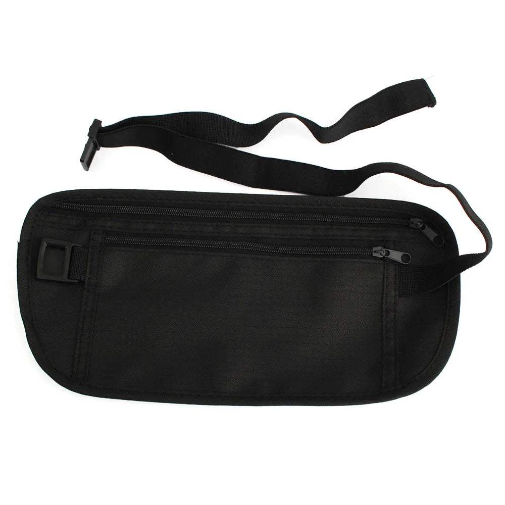 Cloth Travel Pouch Hidden Wallet Passport Money Waist Belt Bag