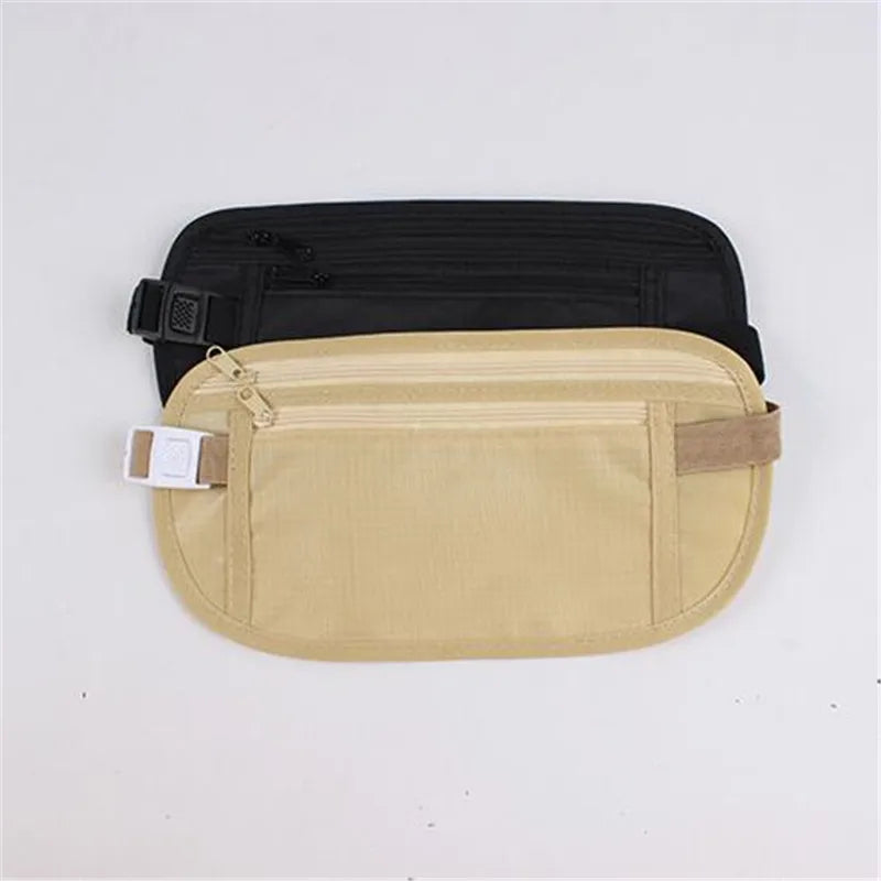 Cloth Waist Bags Travel Pouch Hidden Wallet Passport Money Waist Belt Bag