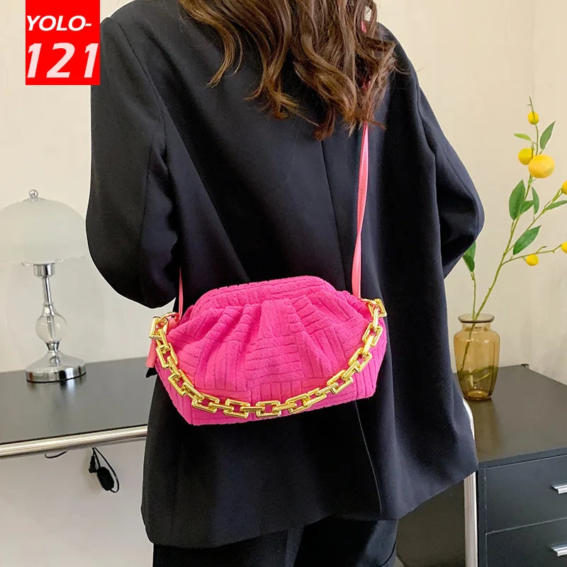 Chain Messenger Bag Soft Handbag Crossbody Bags for Women