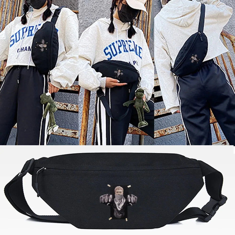 Cloud David Print Waist Bag Chest Bag Sport Belt Bag Shoulder Bag
