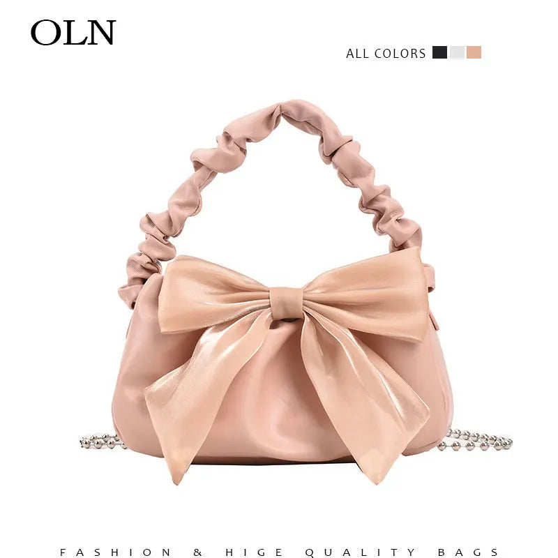 Pink Butterfly Shoulder Bag for Women Crossbody Chain Purse