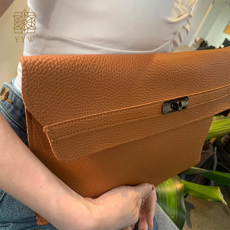 Pu Leather Envelope Clutch Bag Ladies Evening Purse Handbag