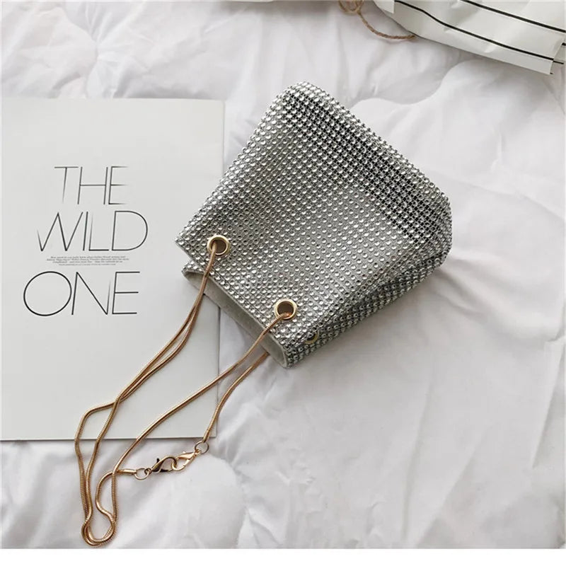 Rhinestone Chain Shoulder Bag Ladies Purse Clutch Evening Party Wedding Gift