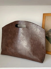 Women Laptop PU Leather Brief Handbags Office Ladies Clutch Bags
