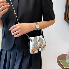 Coin Purse Hip Shape PVC Bag For Women Mini Crossbody Bags