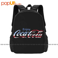Coke Cola American Flag Heather Backpack Large Capacity Gym Storage Bag
