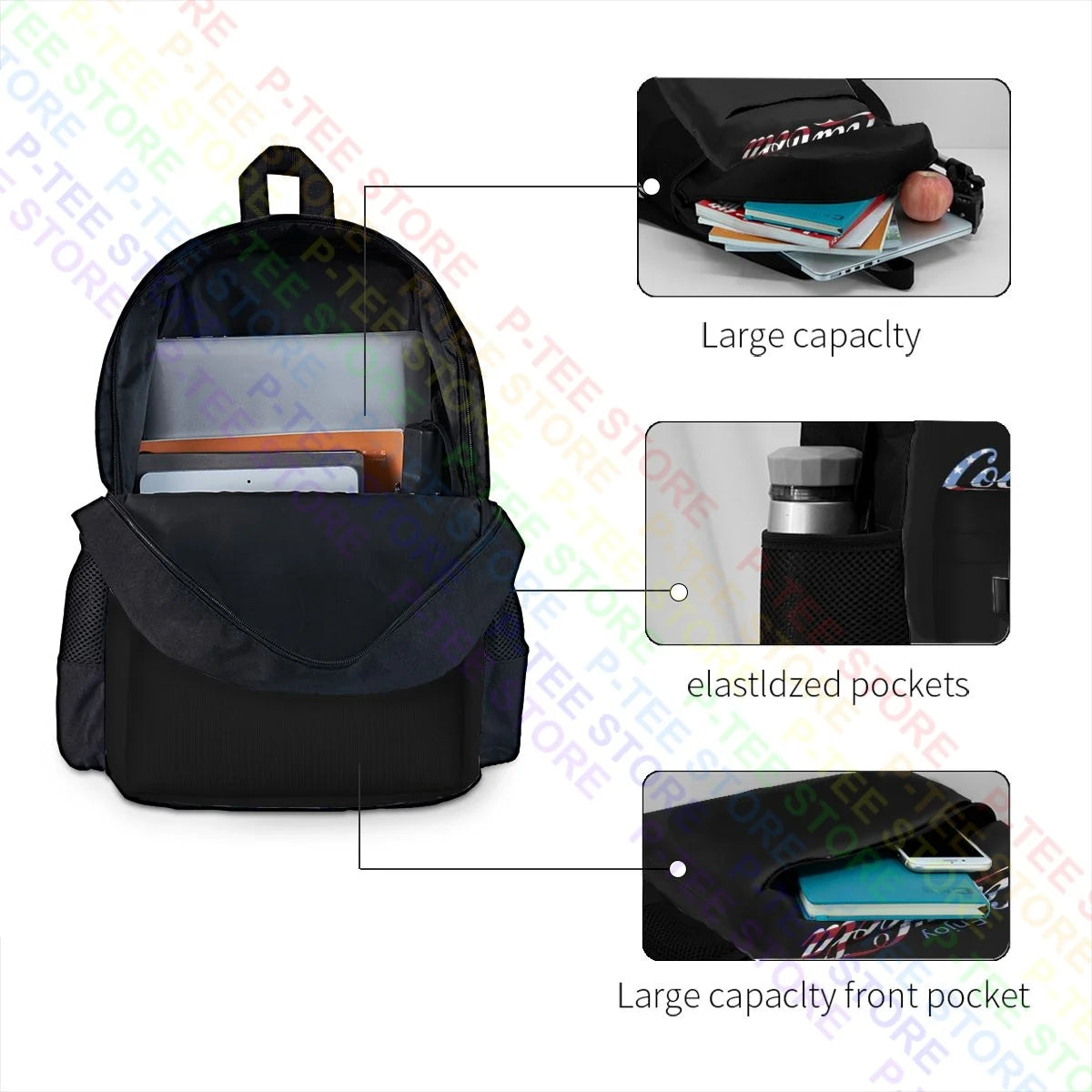 Coke Cola American Flag Large Backpack