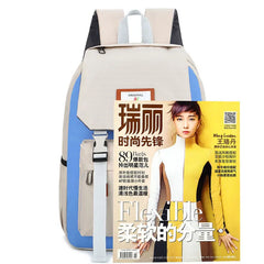 Women's College School Backpack Large Capacity Nylon Teen Girl Student Bags