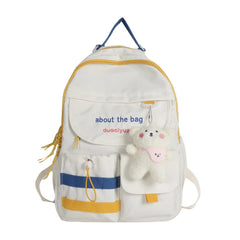 College Style Schoolbag with Many Pockets Waterproof Laptop Backpack