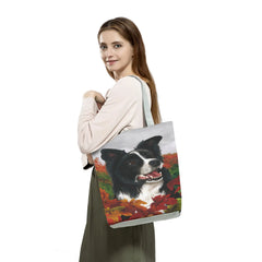 Collie Dog Printed Women Shoulder Bag Animal Foldable Tote
