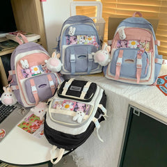Large Capacity College Schoolbag for Teenage Girls