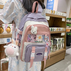 Large Capacity College Schoolbag for Teenage Girls