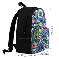 Colorful Abstract Design Laptop Travel School Bag