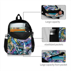 Colorful Abstract Design Laptop Travel School Bag