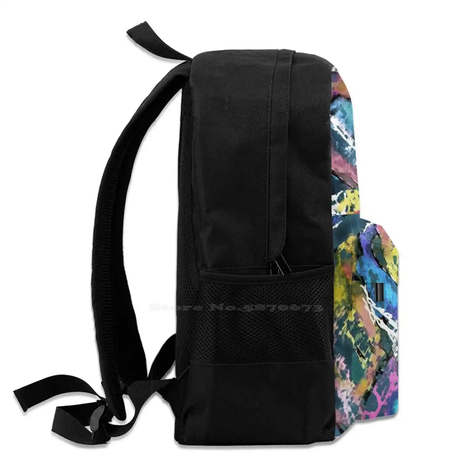 Colorful Abstract Design Laptop Travel School Bag
