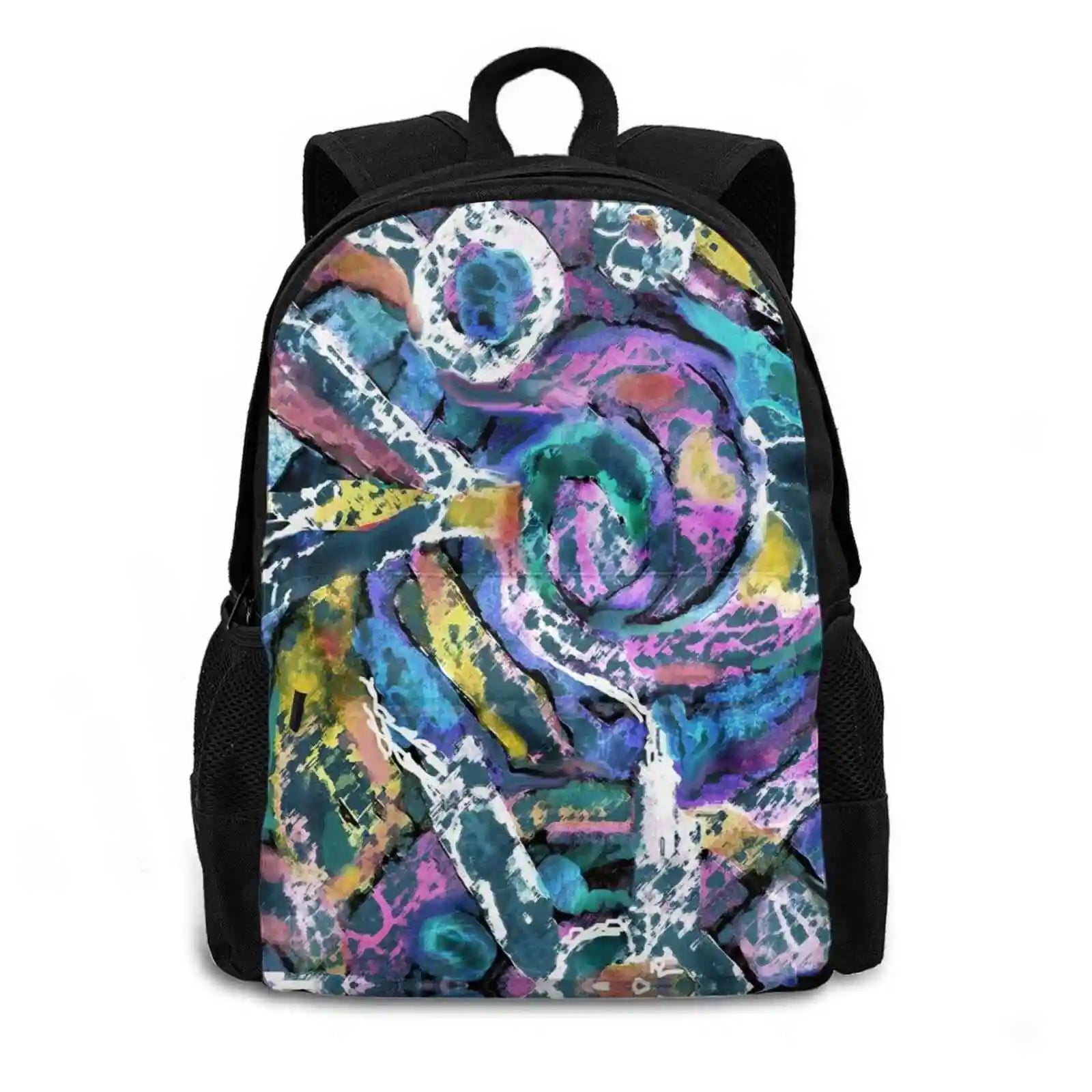Colorful Abstract Design Laptop Travel School Bag