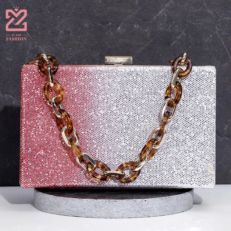Color-changing Paillette Mini Flap Purse Handbag Women Evening Bag