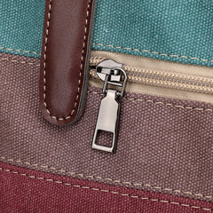 Patchwork Women's Top-Handle Bag Canvas Shoulder Tote Bag
