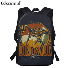 Coloranimal Dinosaur Cartoon Pattern Backpack for Kids Boys Girls