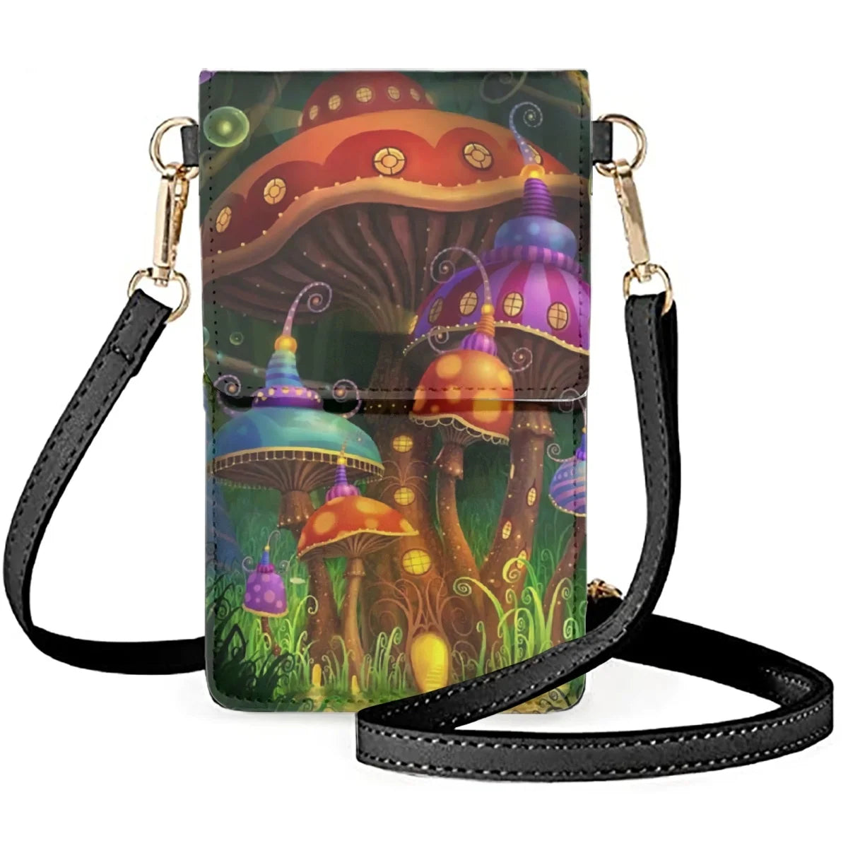 Coloranimal Cartoon Print Mushroom Butterfly Casual Messenger Bag