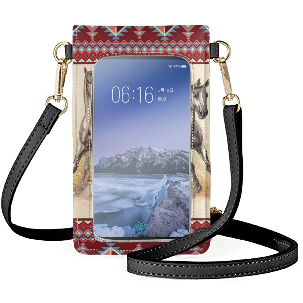 Coloranimal Horse African Horse Grass Waterproof Leather Phone Bag