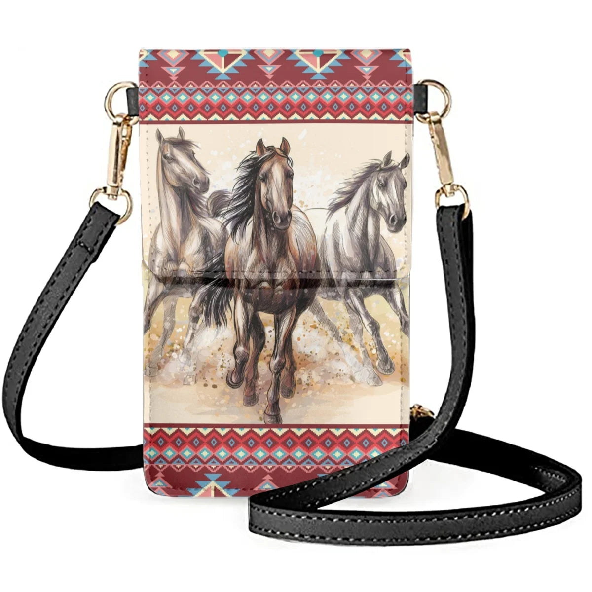 Coloranimal Horse African Horse Grass Waterproof Leather Phone Bag