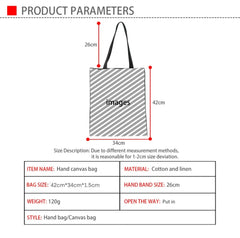 Coloranimal Music Note Pattern Women Eco-friendly Handbag Youth Girl Casual Canv