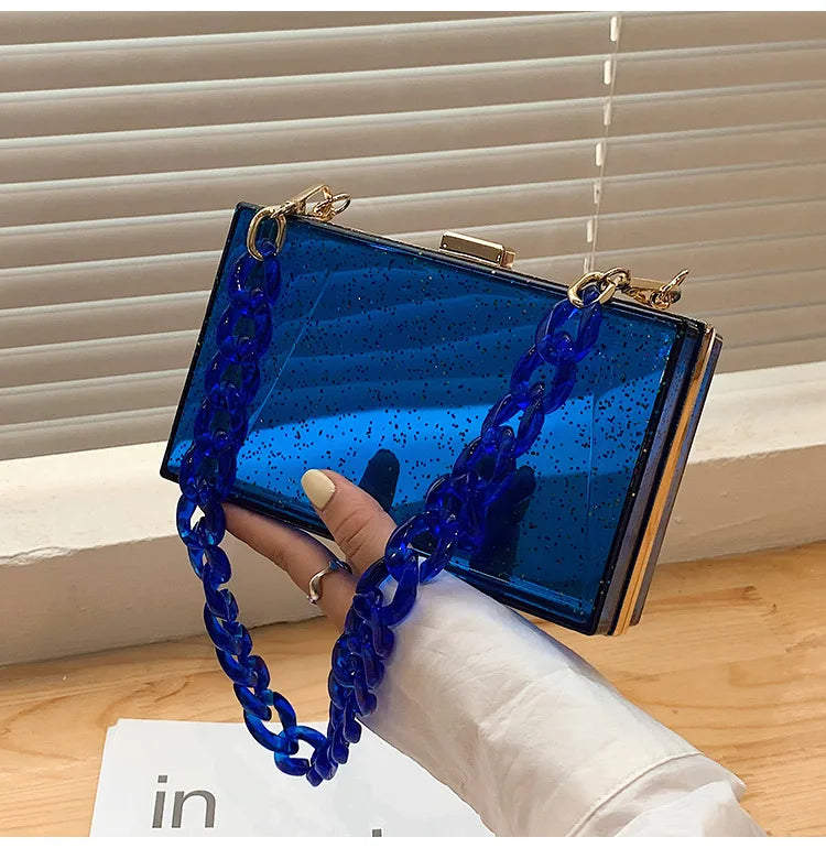 Colorful Acrylic Clutch Bag For Evening Party