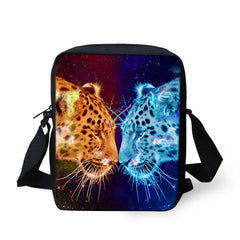 Colorful Animal Print Messenger Bag for Students Casual Ladies