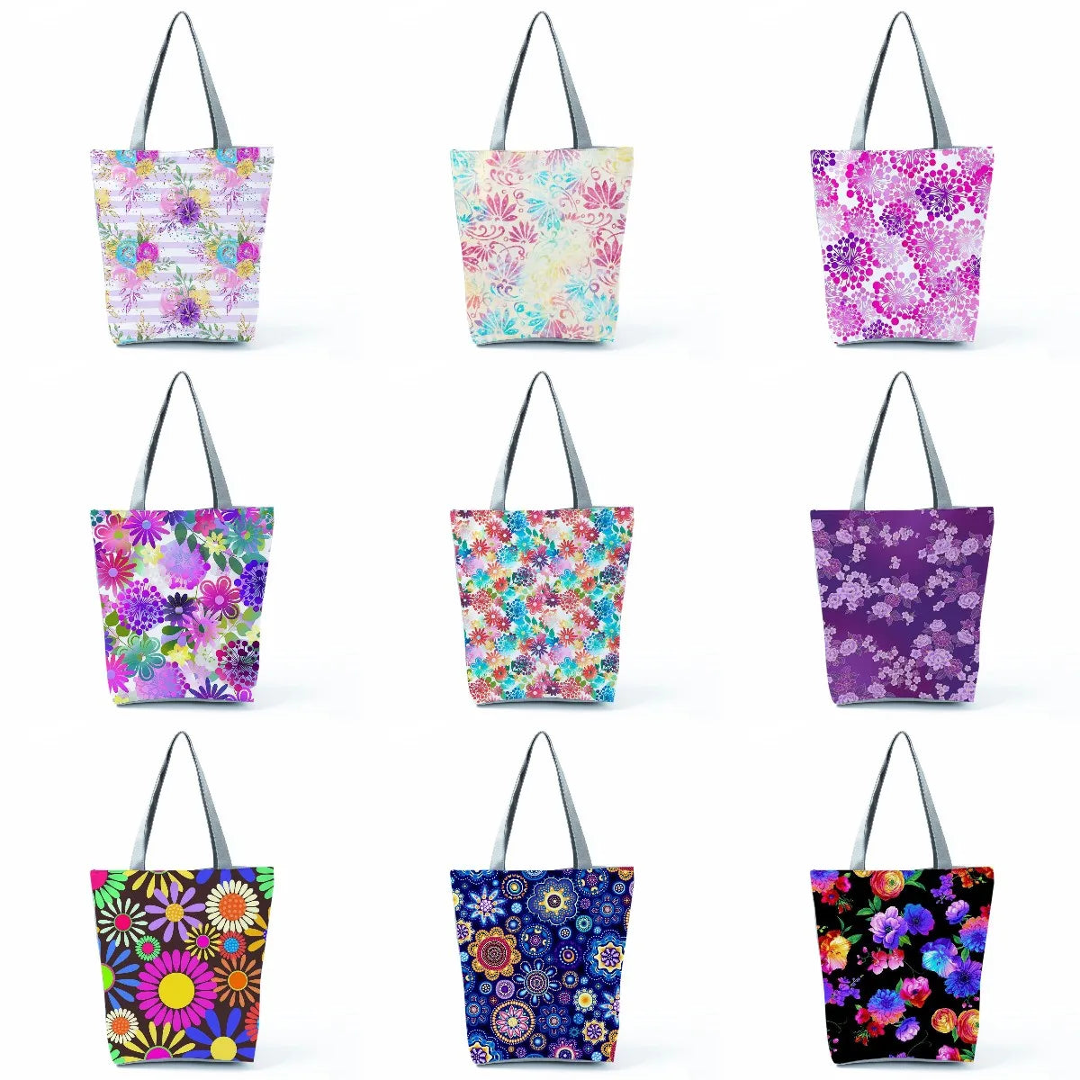 Flower Print Shoulder Bag for Women