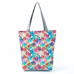 Flower Print Shoulder Bag for Women