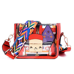 Colorful Graffiti Transparent Shoulder Bags PVC Jelly Bag