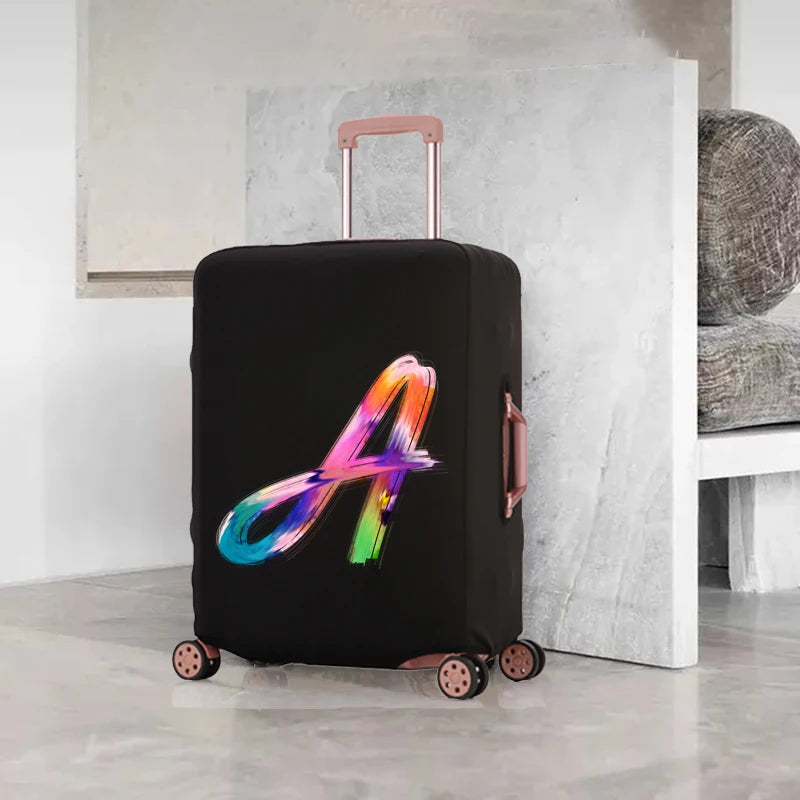 Colorful Letters Luggage Cover Elastic Dust Cover Anti-scratch