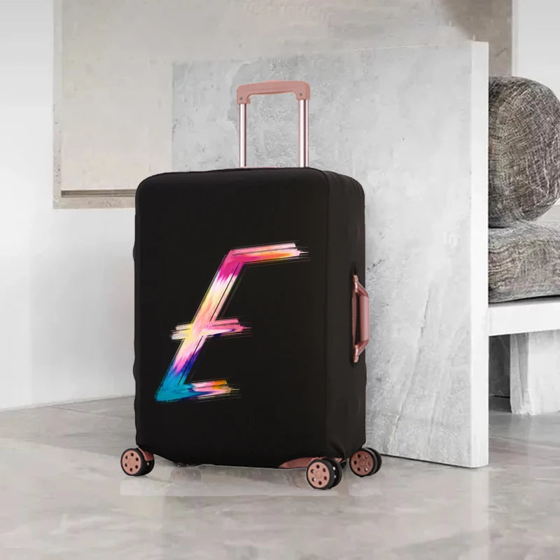 Colorful Letters Luggage Cover Elastic Dust Cover Anti-scratch