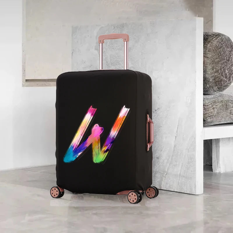 Colorful Letters Luggage Cover Elastic Dust Cover Anti-scratch