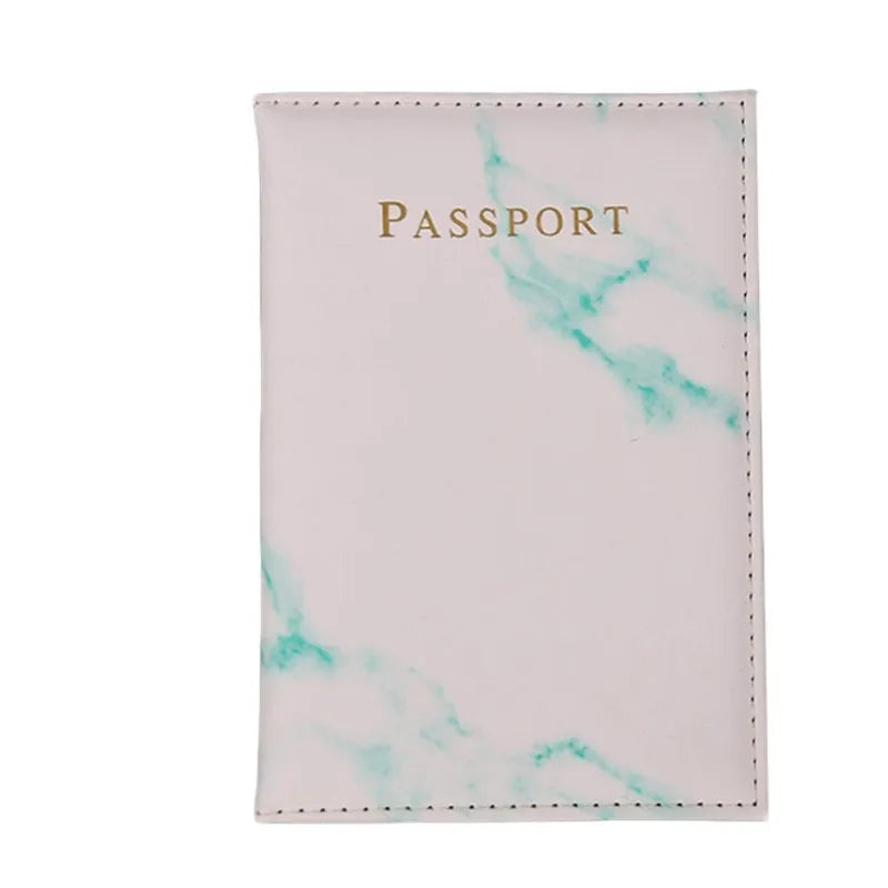 Colorful Marble Style Passport Cover Waterproof Passport Holder Travel