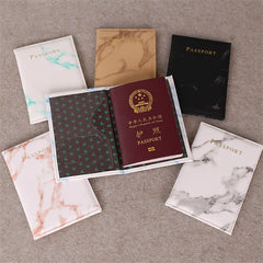 Colorful Marble Style Passport Cover Waterproof Passport Holder Travel
