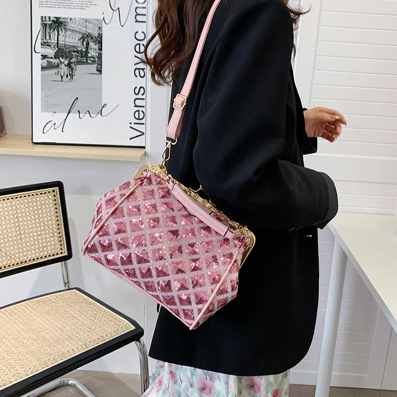 Colorful Sequins Party Clutch Crossbody Bag Totes Shoulder Bag
