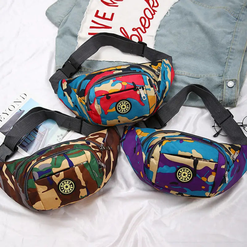 Colorful Waterproof Waist Bag for Travel and Outdoor Activities