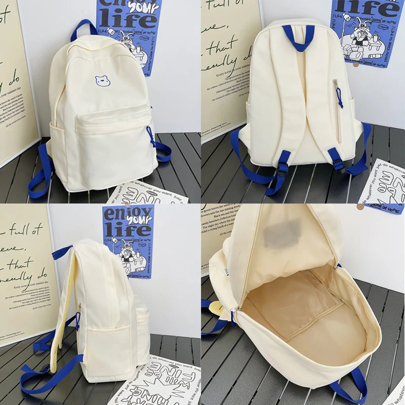 Waterproof Nylon Backpack Women Casual School Bag Shoulder Bag