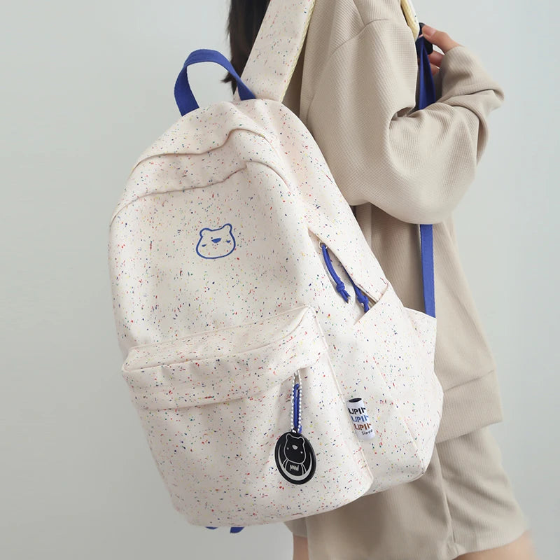 Waterproof Nylon Backpack Women Casual School Bag Shoulder Bag