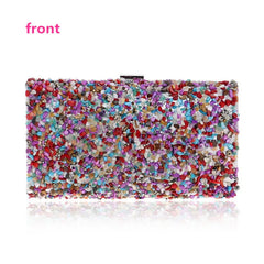 Colorful Women Evening Bag Small Clutch Shoulder Chain Handbags