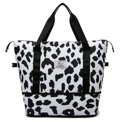 Colorful Women Handbag Nylon Luggage Bags Large Capacity Print Hand Luggage