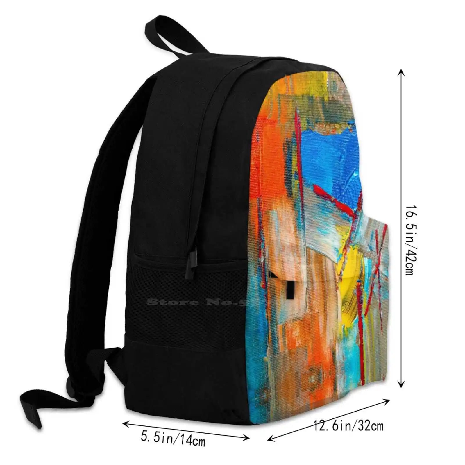 Colorful Art Travel Laptop School Backpack Bag for Women, Men