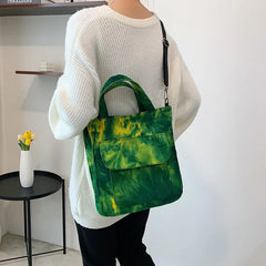 Printed Canvas Postman Bag Japanese-style Handbag