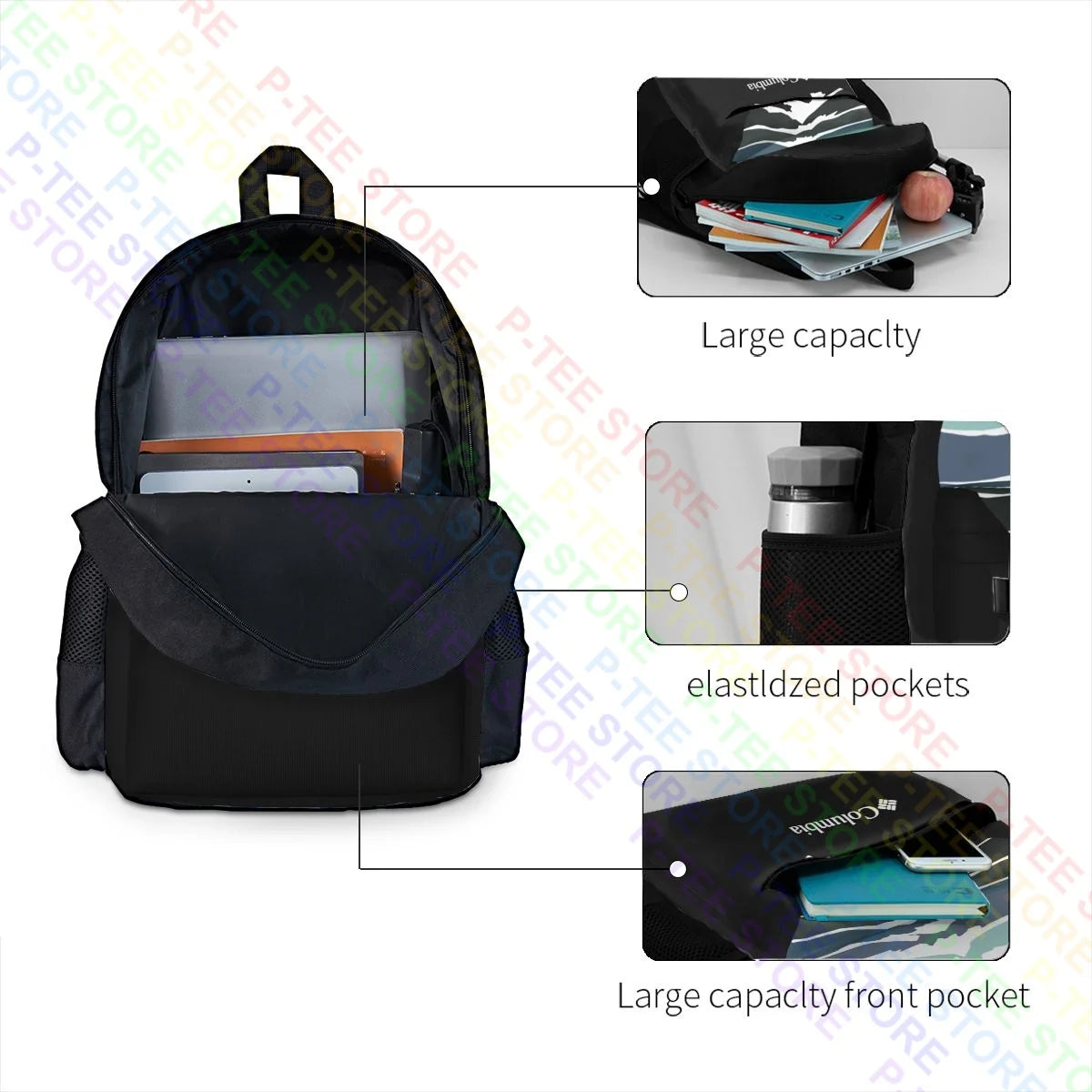 Columbi 01 Large Capacity Backpack Gym Tote Bag