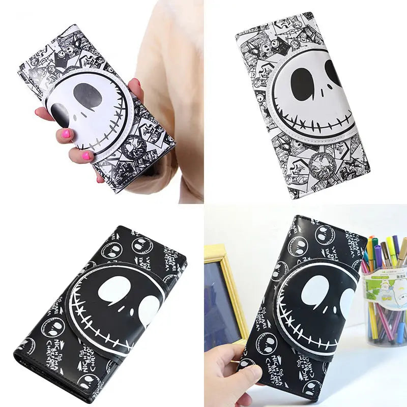 Nightmare Before Christmas Wallet Unisex Jack Skull Purses PU Leather Clutch
