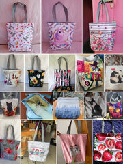 Comics Unicorn Cloud Printed Handbag For Women Work Office Foldable