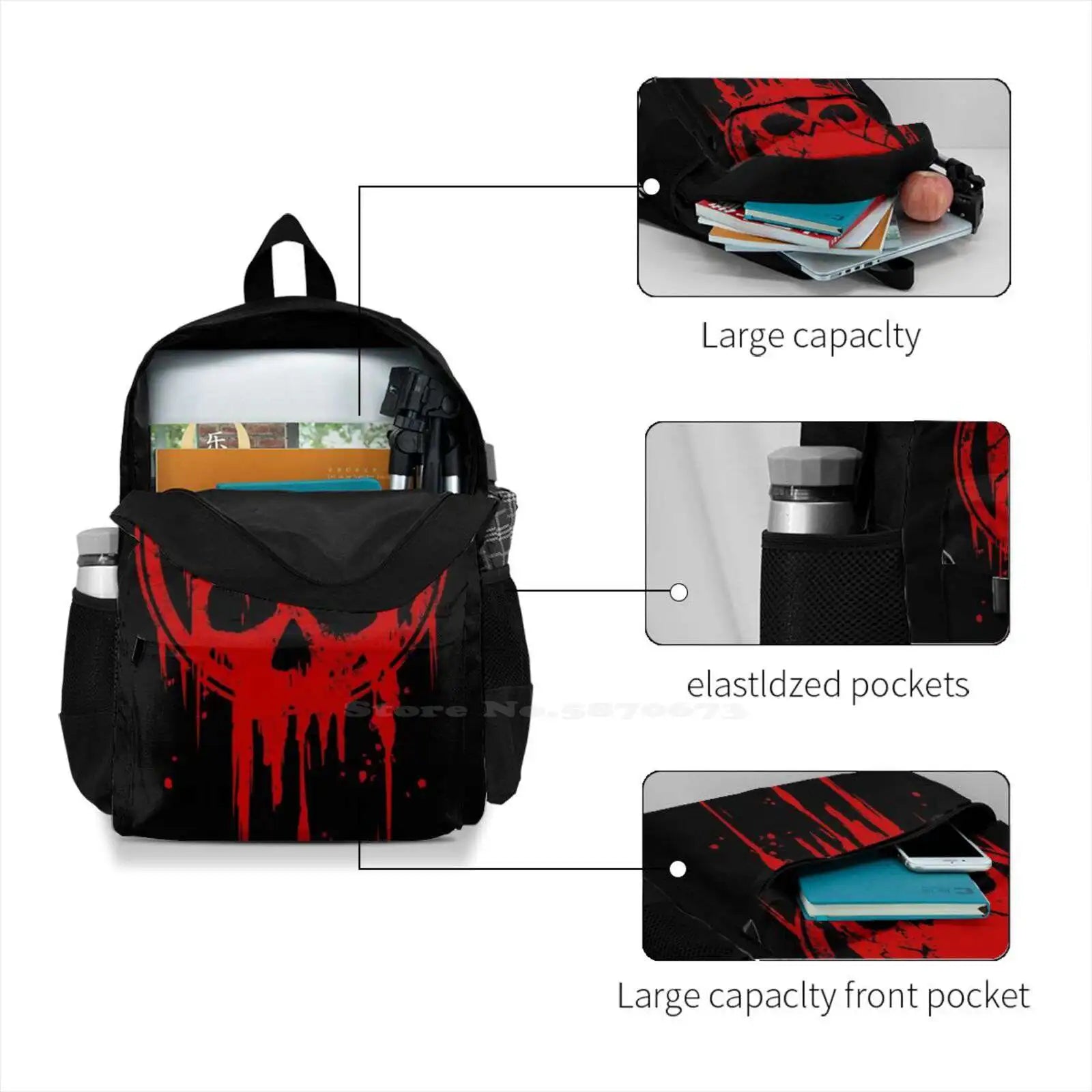 Hydra Shield Comic Film Movie Schoolbag Backpack